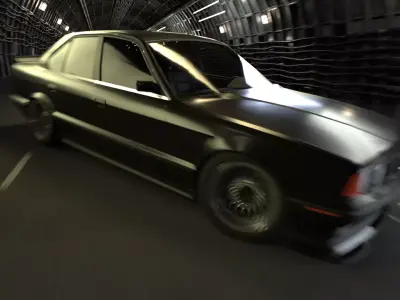 Black Car Low-poly 3D model