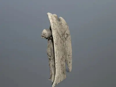 Angel Statue 03 Low-poly 3D model