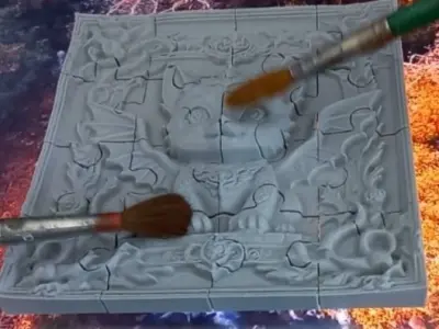 Puzzle of wishes The prince of cats and dragons 3D print model