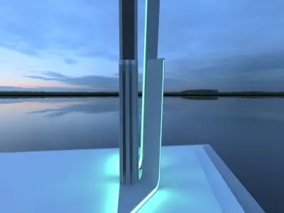 futuristic skyscraper 3D model
