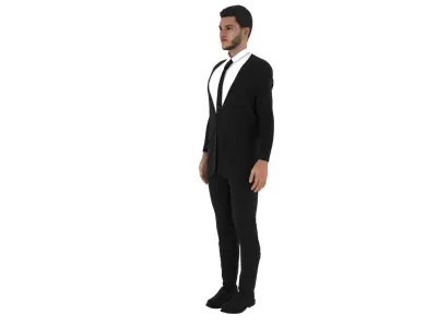 Ederson man in tuxedo Low-poly 3D model