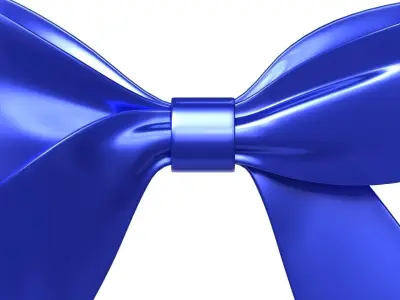 Christmas Bow Ribbon 80 Low-poly 3D model