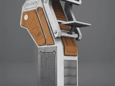 Sci-fi information panel 3D model buy