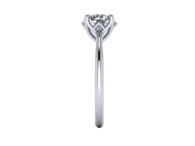 Solitaire Diamond Fashion Ring R6 3D print model