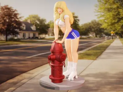 Rollers Pin-Up Printable Character 3D print model