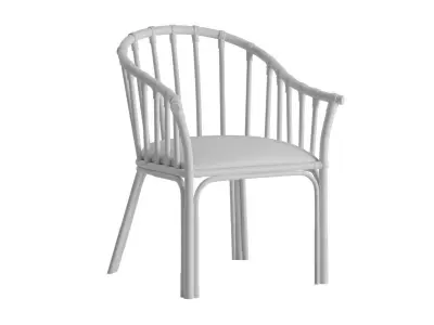 Fluted Dining Table Chair 3D model