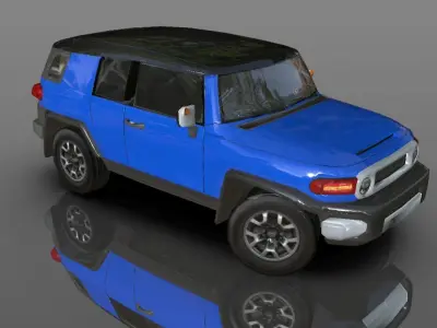 Toyota FJ Cruiser 6 HQ 3D model Game Ready Asset Low-poly 3D model