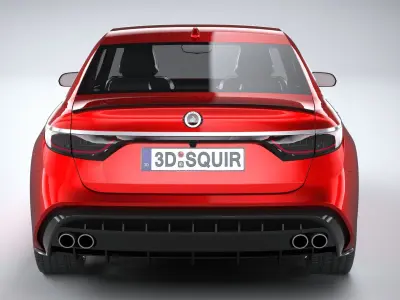 Generic Sedan v2 2020 LowPoly 3D model