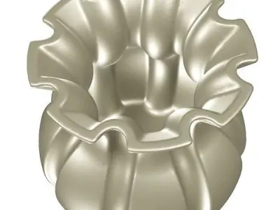 Brass Flower Vase 3D model