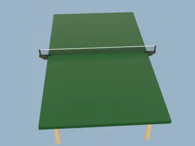 Tennis table Low-poly 3D model