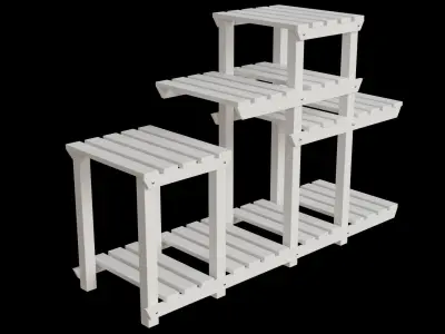 Platform Shelf Low-poly 3D model