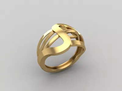 Women Ring Plain Ring Ready STL 3DM Models Womens Rings 3D print model 31
