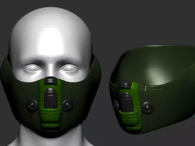 helmet high poly sculpt 3d printable  3D model 45