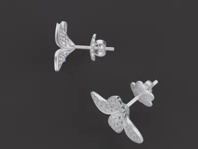 Flower Earrings 55063 3D print model