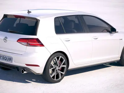 Volkswagen Golf GTI 2018 5-door 3D model