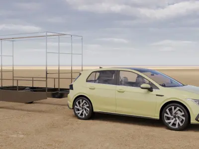 Advertising Led Screen Car Back 3D model