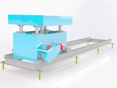 Hydraulic coil cart 3D print model
