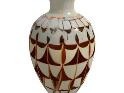 Elegant Ceramic Decorative Vase Low-poly 3D model
