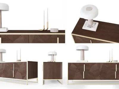 lowboard harry with deco 3D model