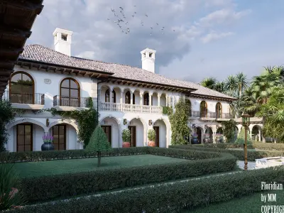 Floridians Spanish style mansion  3D model