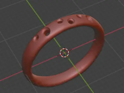 Celeste Line Ring - 3D print ready 3D print model 3D print model