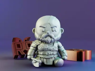 Mini kratos Statue  3D print model