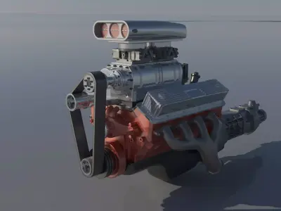 Chevrolet Big Block 454 Supercharger 3D print model