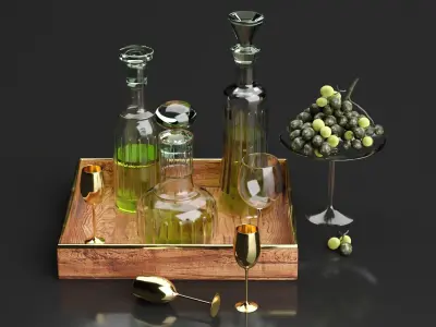 Kitchen Decorative Set 3D model