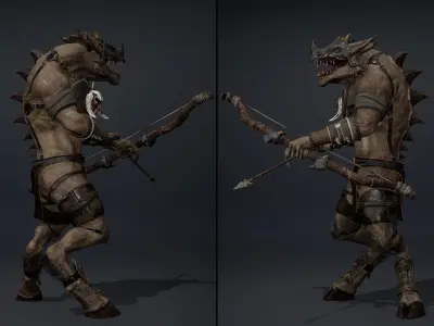 Mist Archer Arm2 Brutal Low-poly 3D model