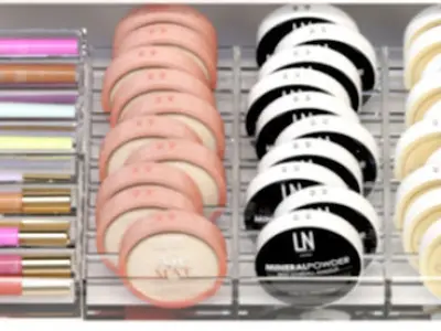 Large set of cosmetics 3D model