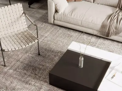 Modern living room dining room interior scenes 560 3D model