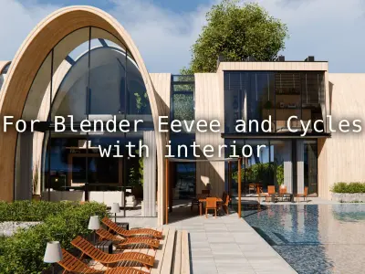 2026 Modern Modular House 7 for Blender Eevee and Cycles 3D model