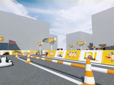 Go-kart game 3D model