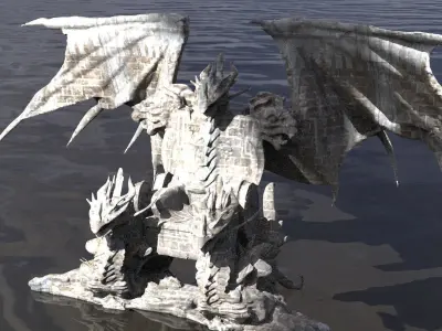 Queen of dragons Throne Wings  3D model