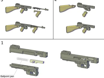THOMPSON M1 A1 MINIATURE 3D print model