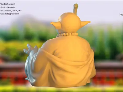 Yoda Buddha - A Fusion of Wisdom and Force 3D print model