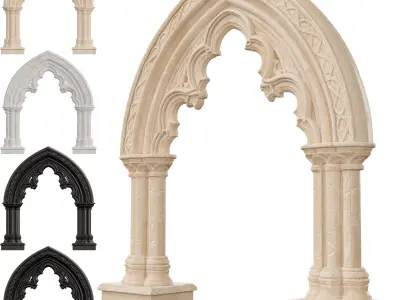 Classical Architectural Arc 03 - Gothic Archway Collection Low-poly 3D model