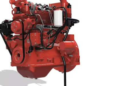 Cummins Diesel engine 3 3 QSB 3D print model