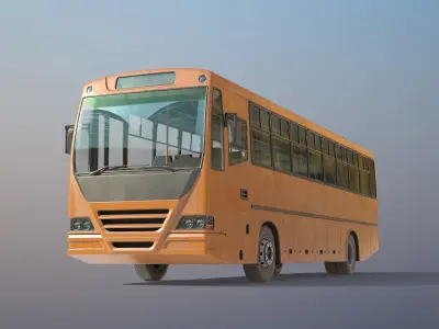 City Bus Low-poly 3D model