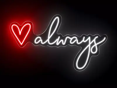 Always Neon Sign 3D model purchase