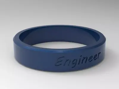 Engineer Ring Blue 3D print model