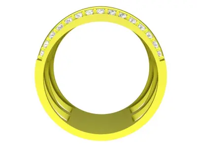 6915 Luxury Diamond Women Band Ring 3D print model