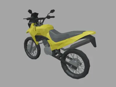 Low Poly Motorbike 01 Low-poly 3D model