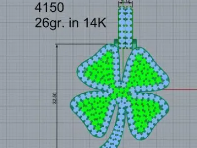 Lucky Leaf Pendant 4150 3D print model