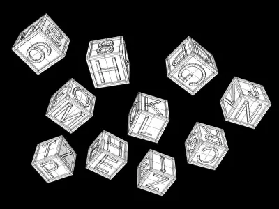 Alphabet Cubes Toy 3D model
