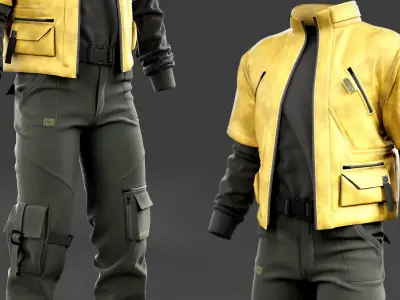 men s outfit 3D model