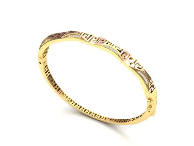 Bracelet jewellery 3d wax resine projet model 3D print model 4 3D print model