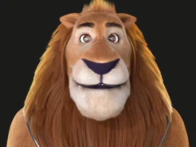 Cartoon Lion NoRig 3D model