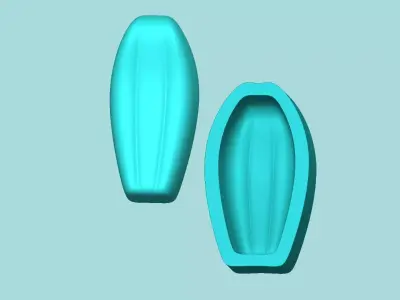 Sunflower Petal 02 - Silicone Mold Maker - Template 3D print model