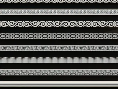 Ornament Pack Vol 26 - Greek Medieval Baroque Islamic  3D model